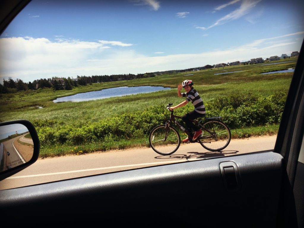 riding by the sea